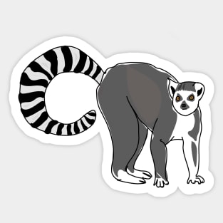 Lemur (Madagascar endemic monkey) Sticker